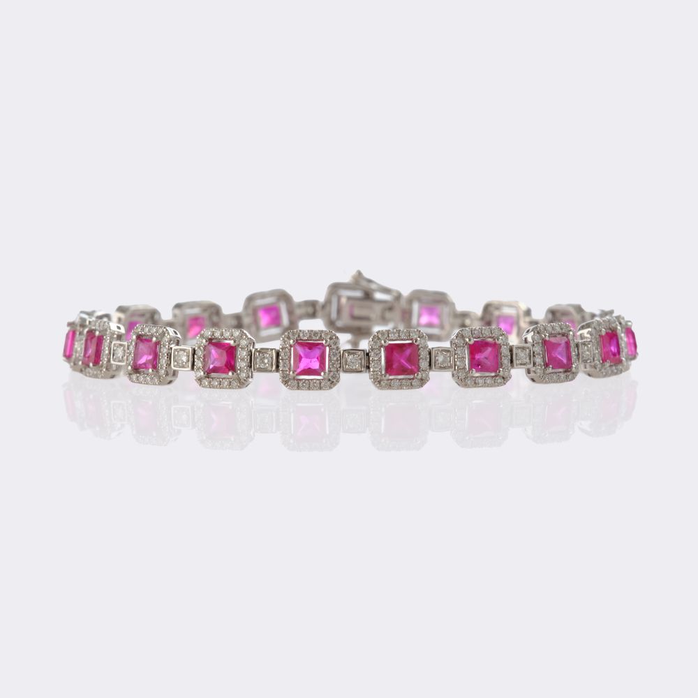 Ruby Diamond Bracelet