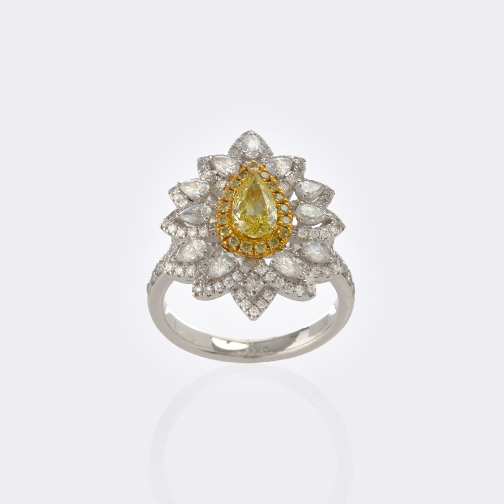 Multicoloured Fancy Diamond Ring - image 2