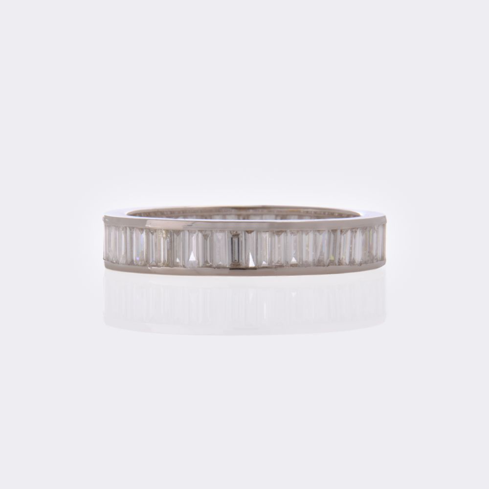 Rare White Diamond Memory Ring