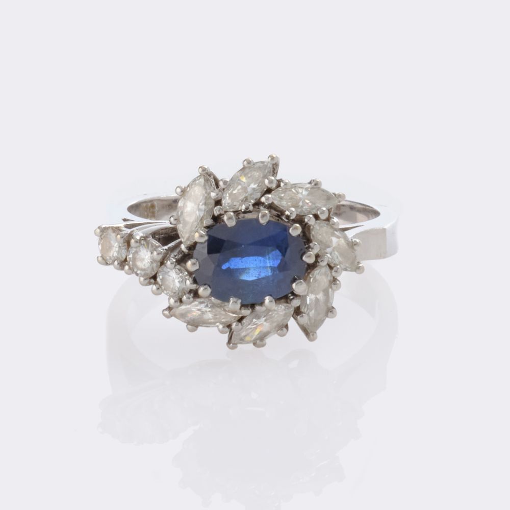 Sapphire Diamond Ring