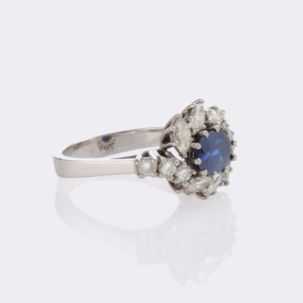 Sapphire Diamond Ring - image 2