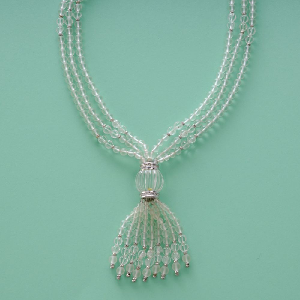 Long rock crystal brilliant necklace - image 2
