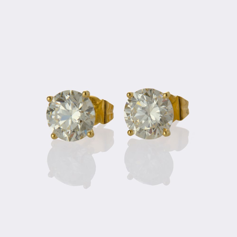 Pair of highcarat Solitaire Eearstuds - image 2