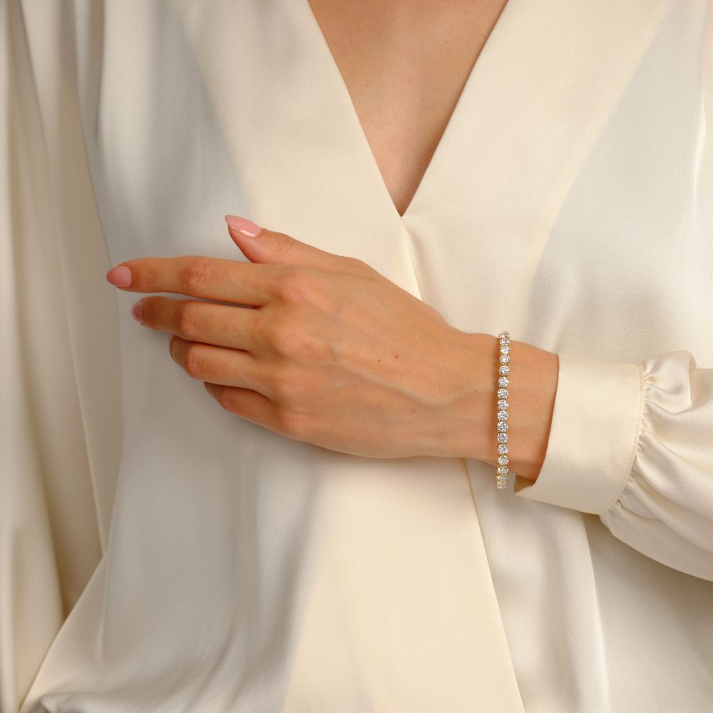 Exceptional, highcarat Tennis Bracelet - image 3