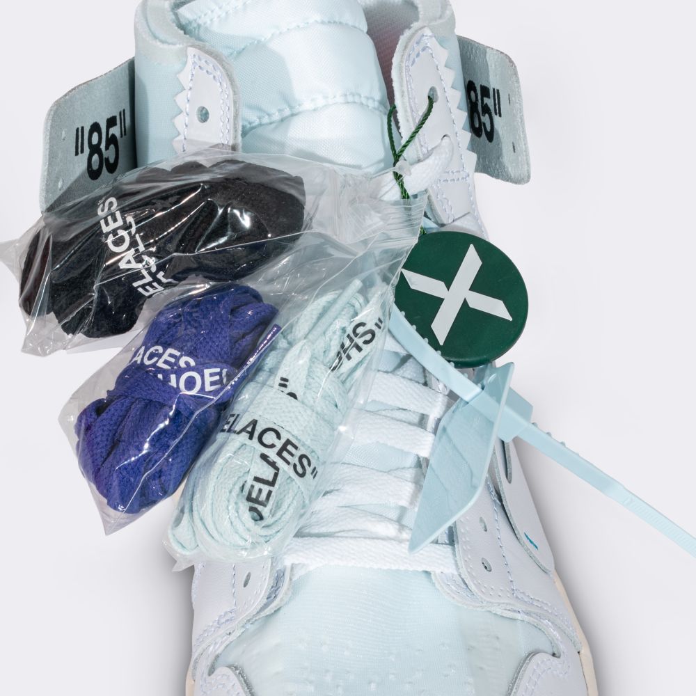 Pair of Nike Jordan 1 High x Virgil Abloh 'Alaska' Sneakers - image 12