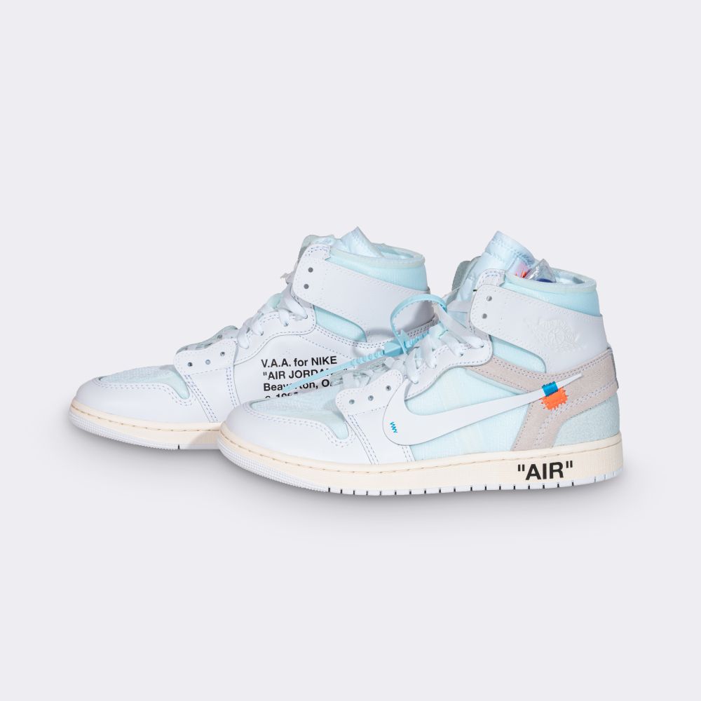 Pair of Nike Jordan 1 High x Virgil Abloh 'Alaska' Sneakers - image 2