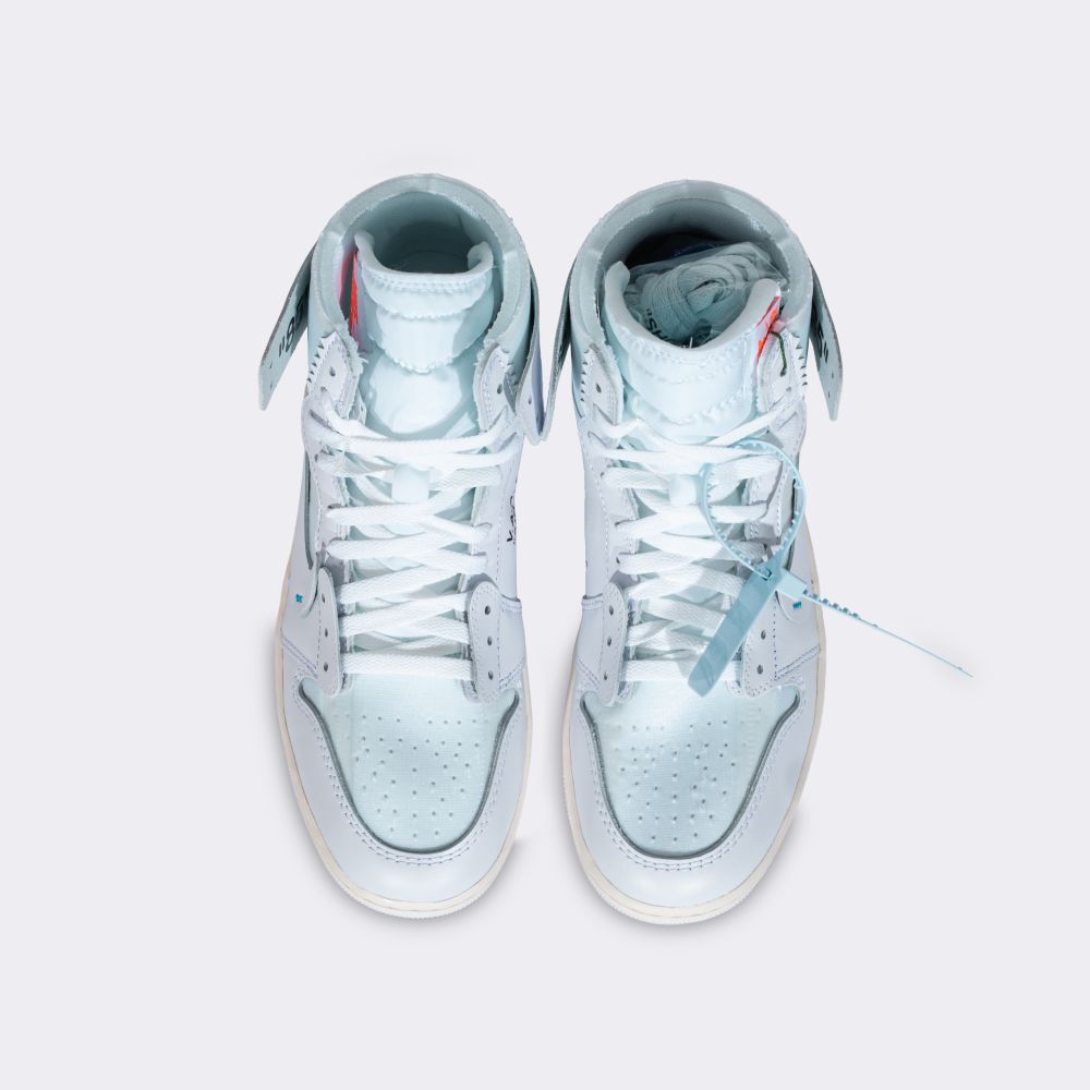 Pair of Nike Jordan 1 High x Virgil Abloh 'Alaska' Sneakers - image 7