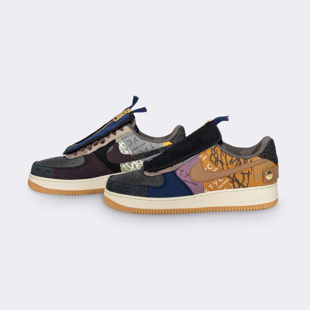 Pair of Nike x Travis Scott Air Force 1 'Cactus Jack' Sneakers - image 2