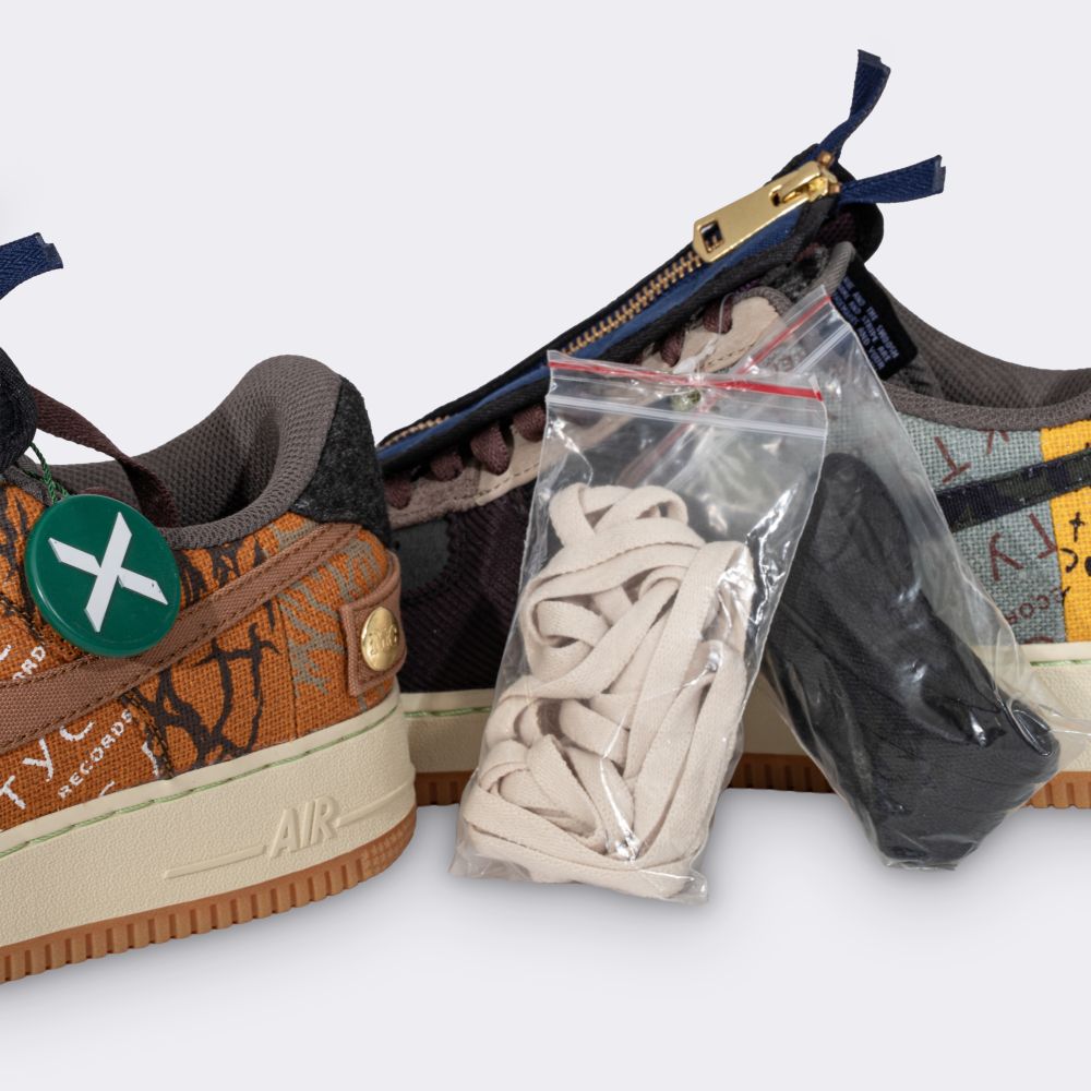 Pair of Nike x Travis Scott Air Force 1 'Cactus Jack' Sneakers - image 10