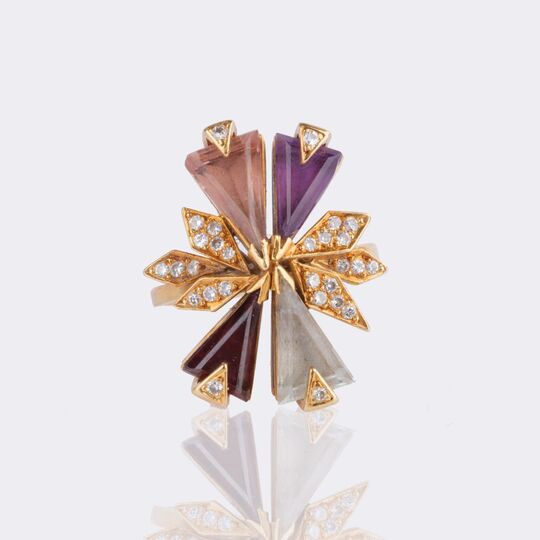 H. Stern - Multicolor Gemstone Ring with Diamonds