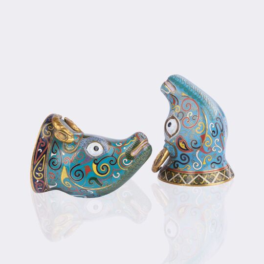 A Pair of Ritual Cloisonné Vessels