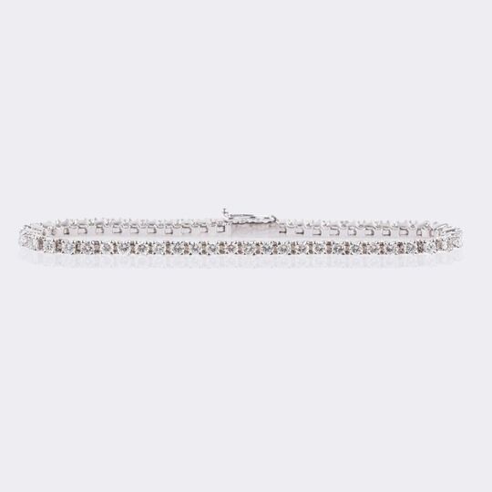 Fine white tennis bracelet