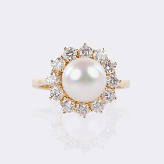 Pearl Diamond Ring
