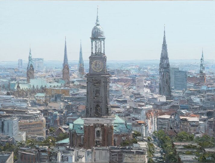 Peter Witt - Panoramic View of Hamburg