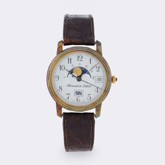  Harwood & Schild - Men's Wristwatch with Moon Phase and Tilde