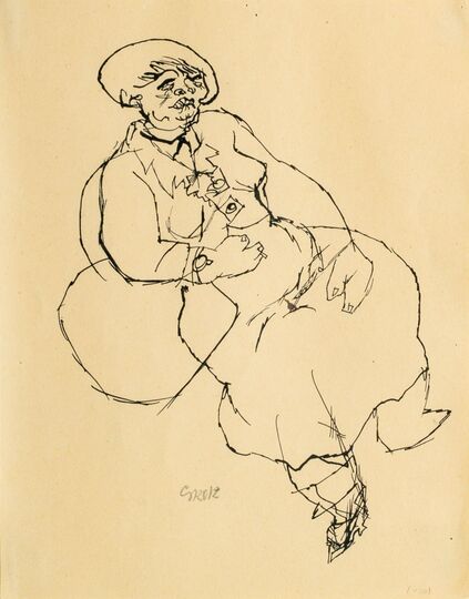 George Grosz - Seated Woman