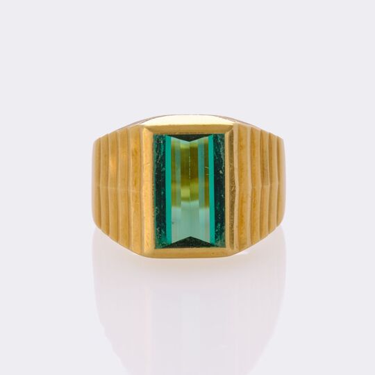 Tourmaline band ring