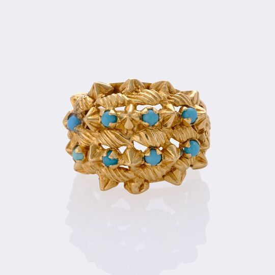 Turquoise Sputnik Ring