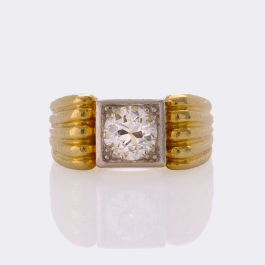 Art-déco Old Cut Diamond Ring