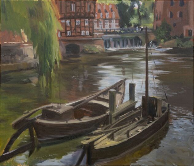 Till Warwas - Boats at the Stintmarkt Lüneburg