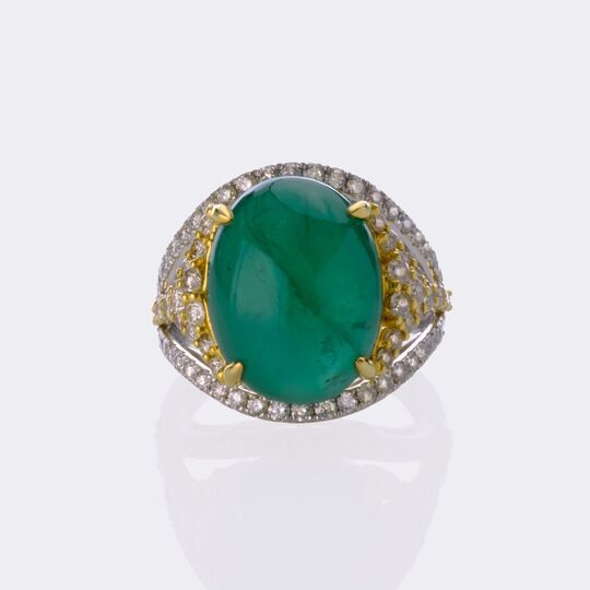 Emerald Diamond Cocktailring
