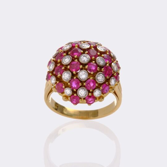 Vintage Ruby Diamond Ring