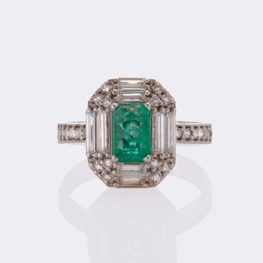 Emerald Diamond Ring