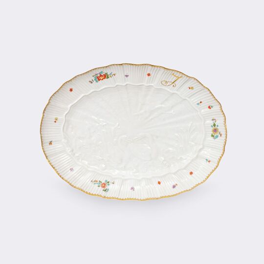 Johann Joachim Kaendler - Oval serving platter from the Swan service