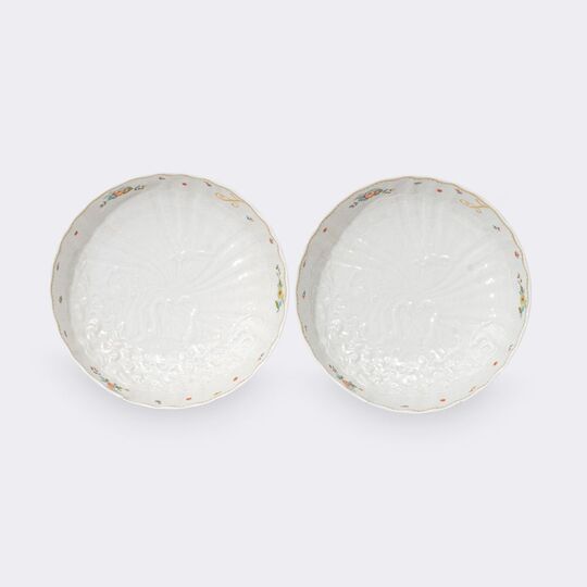 Johann Joachim Kaendler - A pair of round side dish bowls from the swan service