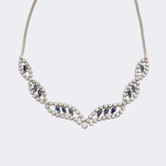 Sapphire Diamond Necklace