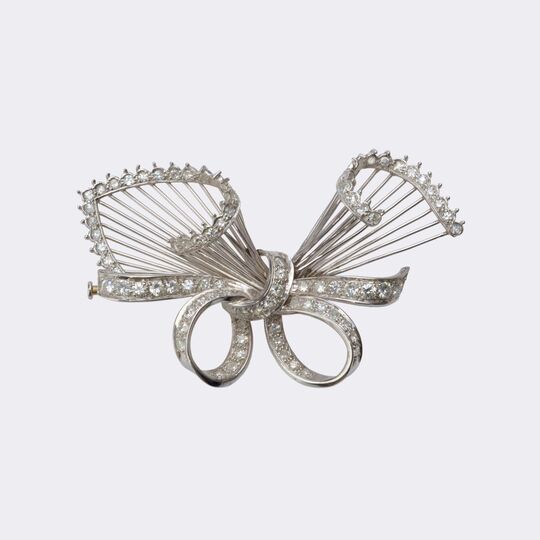 French Vintage Diamond Brooch