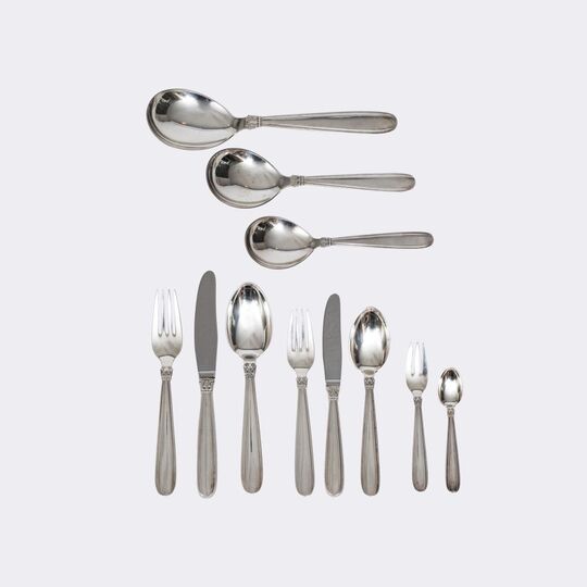 Evald Nielsen - Fish cutlery 'Arvesolv' No. 16 for 8 people