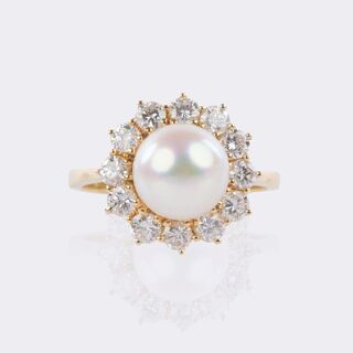  - Pearl Diamond Ring