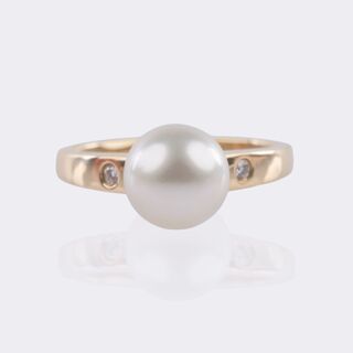  - Pearl brilliant ring