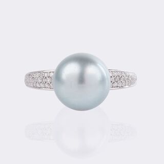  - Tahiti Pearl Diamond Ring