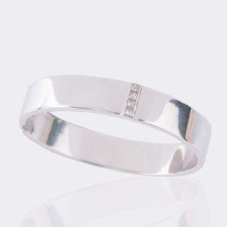  - Diamond Gold Bangle Bracelet