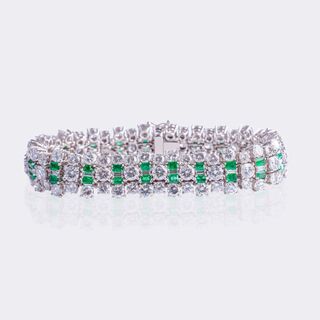  - High-Carat Diamond Emerald Bracelet