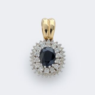  - Sapphire Diamond Pendant