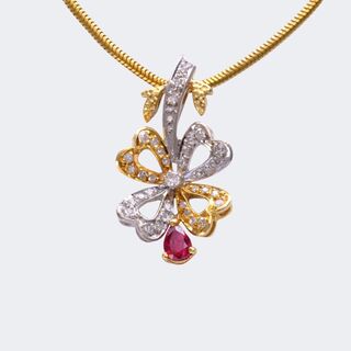  - Ruby D​diamond Pendant on Chain