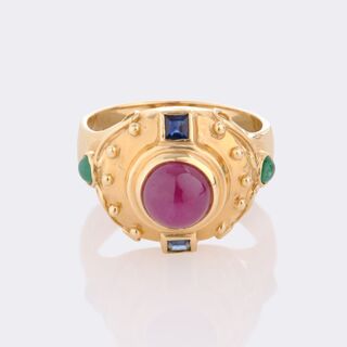  - Ruby Emerald Sapphire Ring