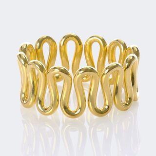  - Gold bangle 'Wave'