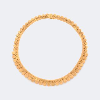  - Gold Necklace in Geometric Design