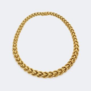  - Gold Necklace with Braided Design
