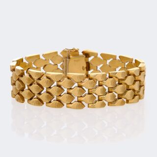  - Wide Brick Gold Bracelet