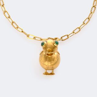  - Gold Pendant 'Chick' on Necklace