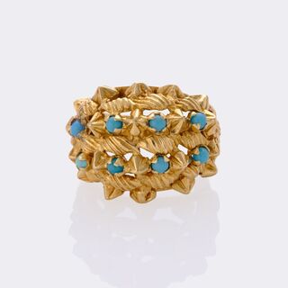  - Turquoise Sputnik Ring