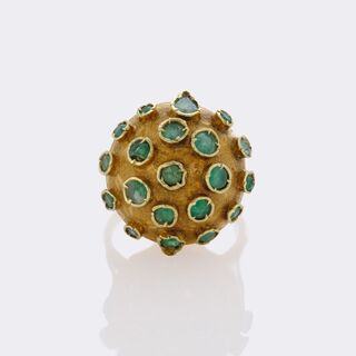  - Emerald Sputnik Ring
