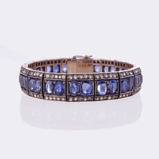  - Natural Ceylon Sapphire Bracelet with Diamonds