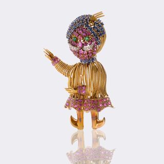  - Vintage Brooch 'Maharaja' with Colour Gemstones