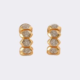 Leo Mathild - Pair of 'Pangolini' Diamond Hoop Earrings